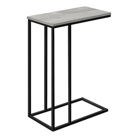 Monarch Specialties End Table, 15.75 W, 24 H, Particle Board, Metal, Grey I 3762